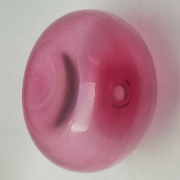 Pilgrim Glass Cranberry Squat Vase - Picture 10 of 14